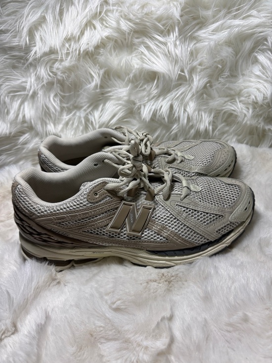 New Balance Light Beige Mesh Athletic Sneakers - Picture 2 of 7